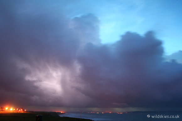 Lightning at dawn